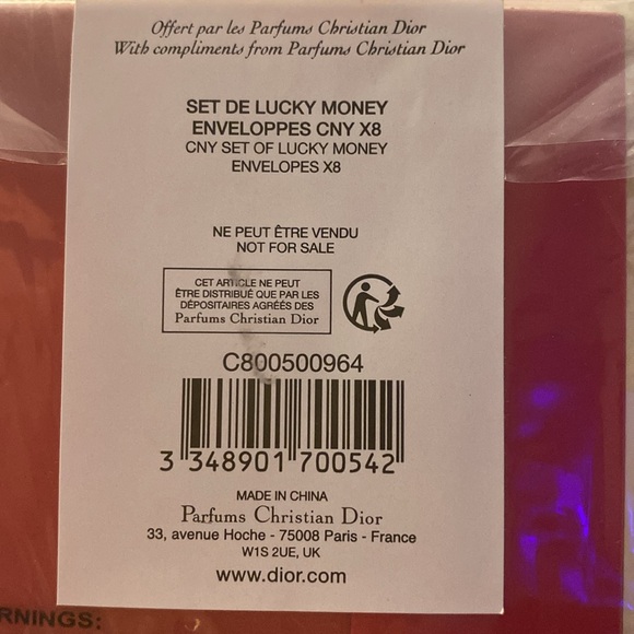 Dior Chinese Lunar New Year Lucky Money Envelopes Set-NIP - Picture 7 of 7